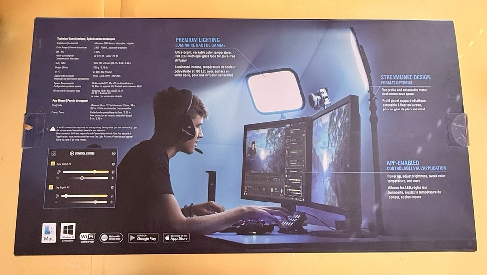 Elgato Key Light, Professional Studio LED Panel With 2800 Lumens, Color Range