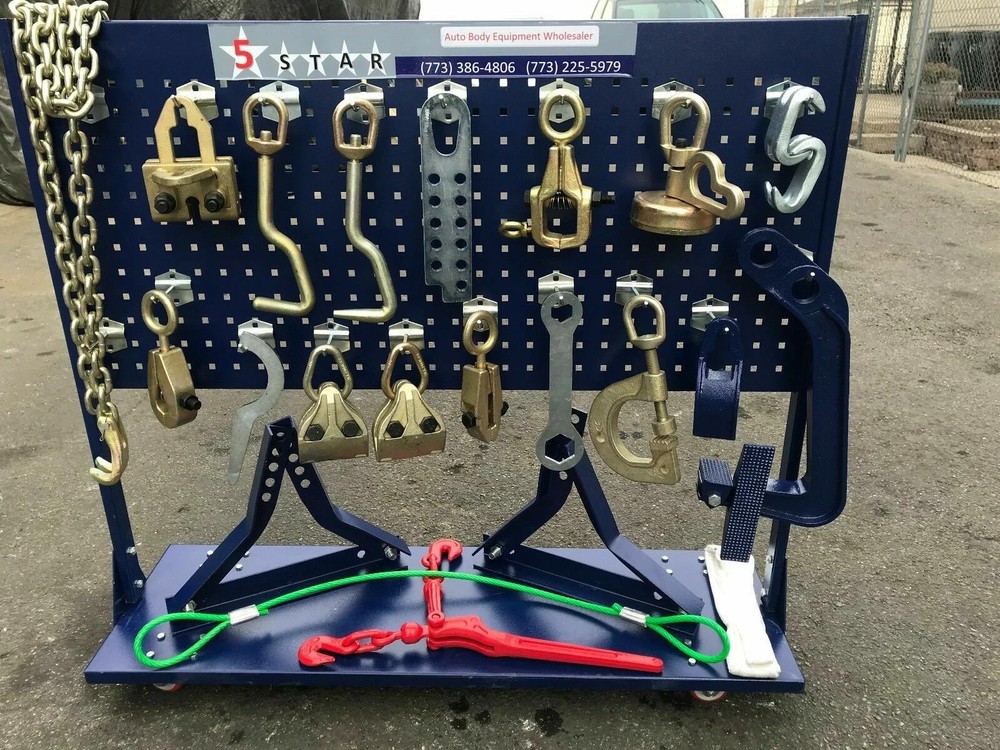 20FT Auto Body Frame Machine Rack w/ 2 Towers + 2D Measuring System + Jack