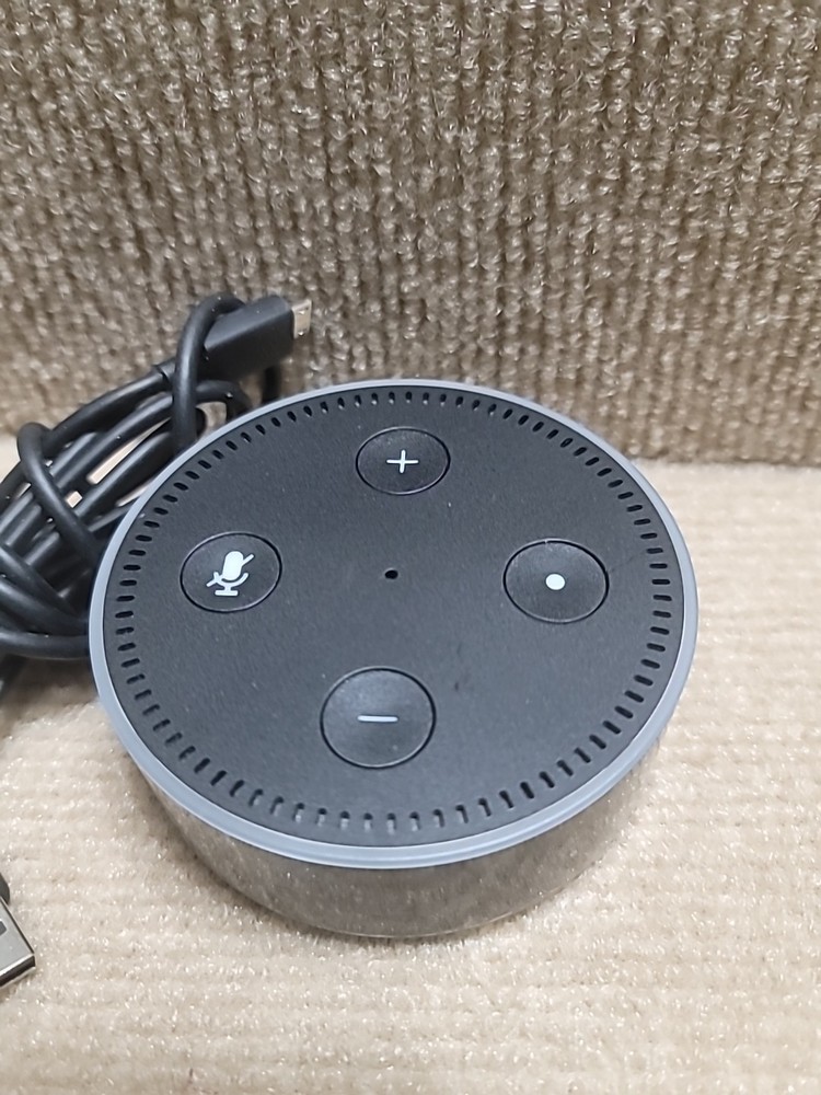 Amazon Echo Dot 2nd Gen Smart Speaker Alexa Model RS03QR Black with USB Cable