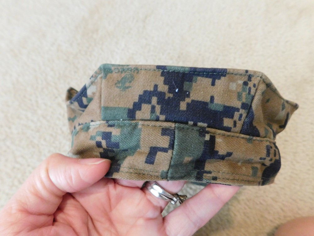USMC WOODLAND MARPAT GARRISON CAP SIZE SMALL