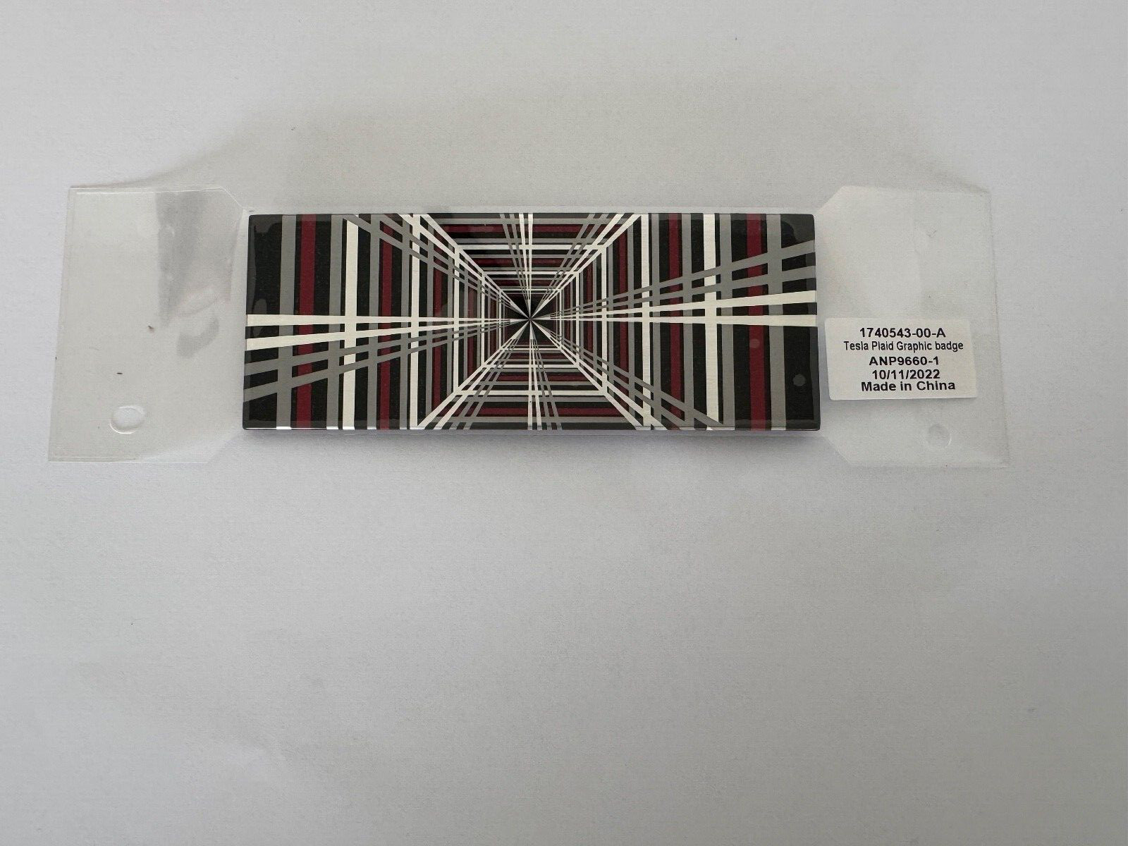 NEW OEM TESLA Model S X Plaid REAR Badge 1740543-00-A