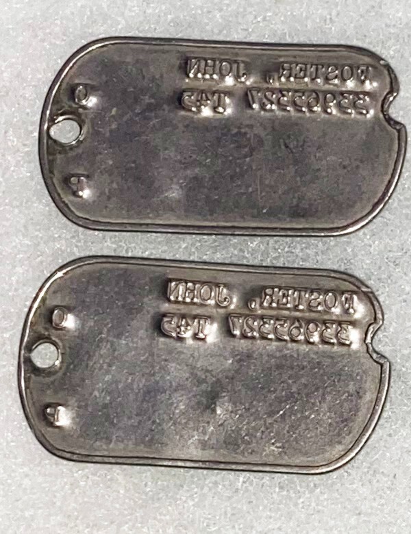 WWII Set John Foster T-45 Dated Dog Tags