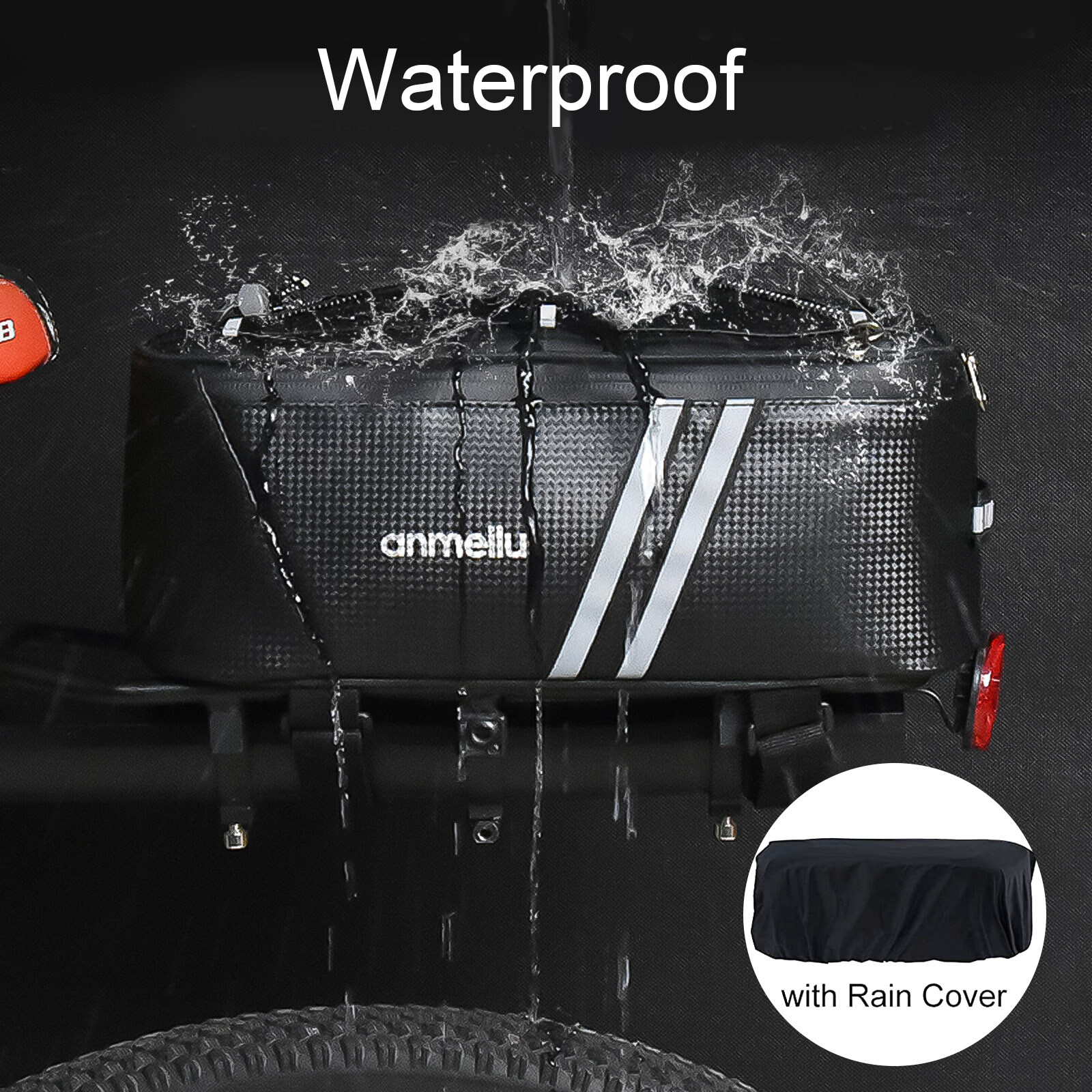 Waterproof Bicycle Rear Rack Seat Bag Bike Cycling Storage Pouch Trunk Pannier