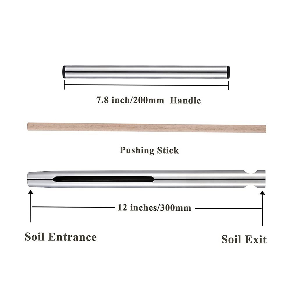 Soil Sample Probe 12" W/ T Handle Sampler Tool Test Kit For Plant Care 1PC