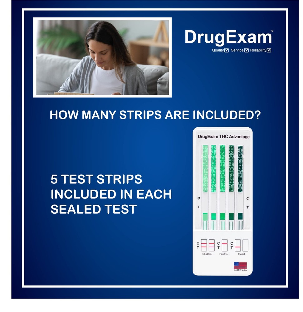 3 Pack - DrugExam Multi Drug Screen Test. Testing for THC/Marijuana in Urine.