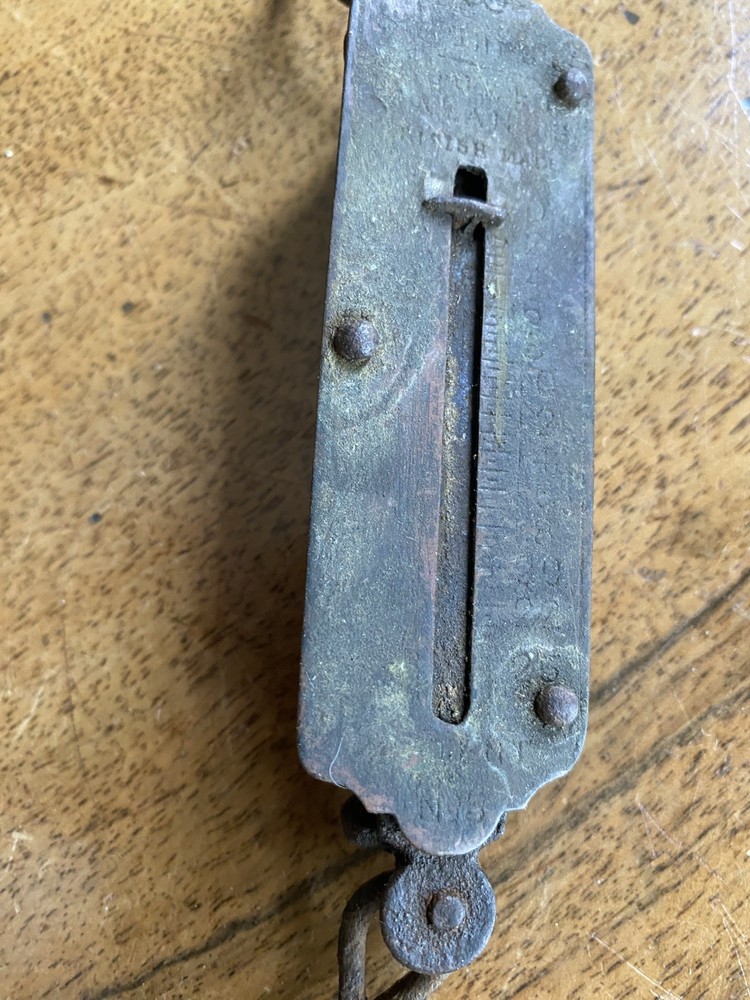 Vintage Small Spring Balance with Hook 18 cms Long