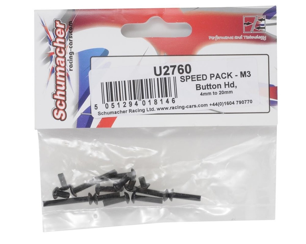 Schumacher 3mm Button Head Screw Speed Pack [SCHU2760]