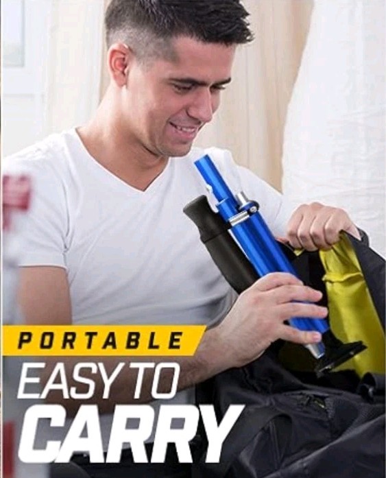 🩼 Zelecks Folding Cane 360° Pivot Base Adjustable Self-Standing Blue