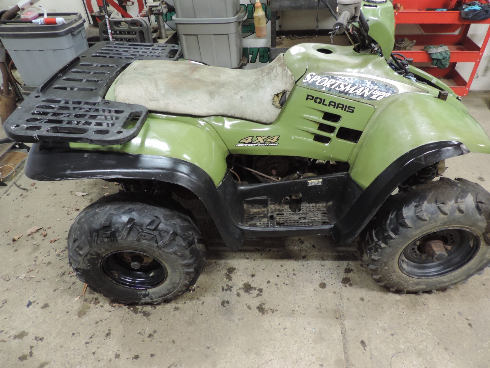 2001 Polaris Sportsman 500 HO Airbox Air Filter Housing Snorkel Lid Intake Tube