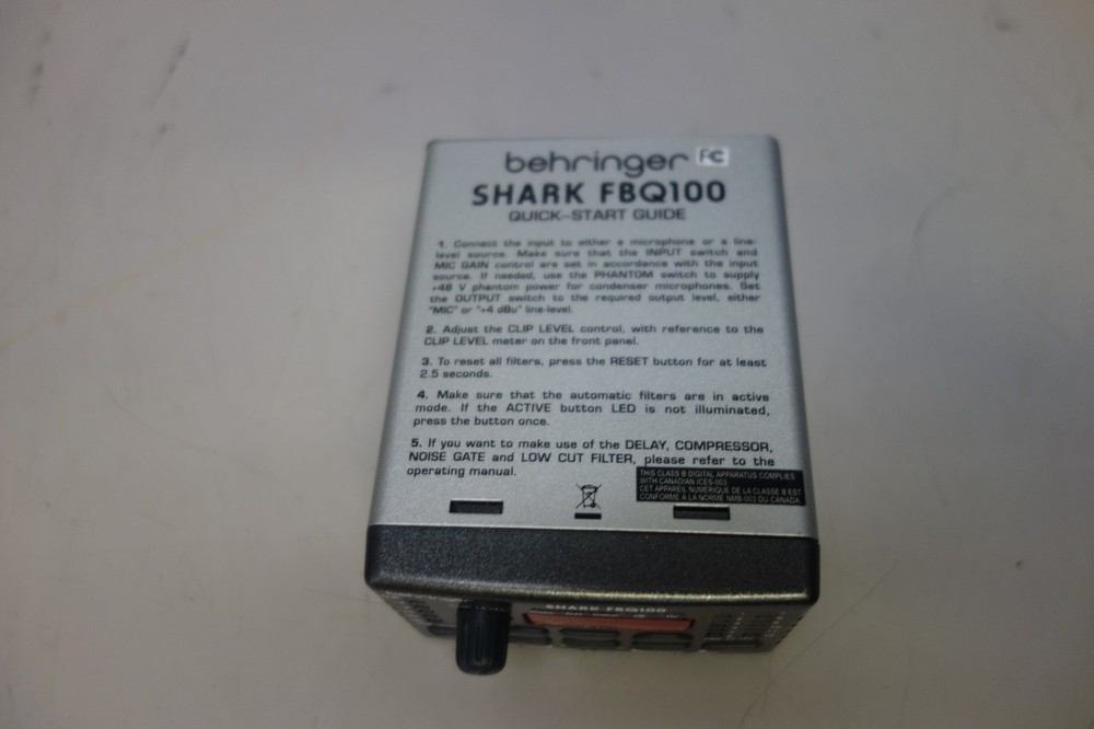 BEHRINGER SHARK FBQ100 Automatic Feedback Destroyer