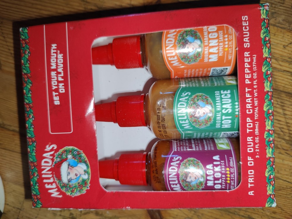 Melinda's Hot Sauces Three Pack With Christmas Packaging