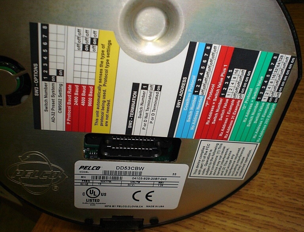 Pelco DD58CBW Dome Security Camera with Housing