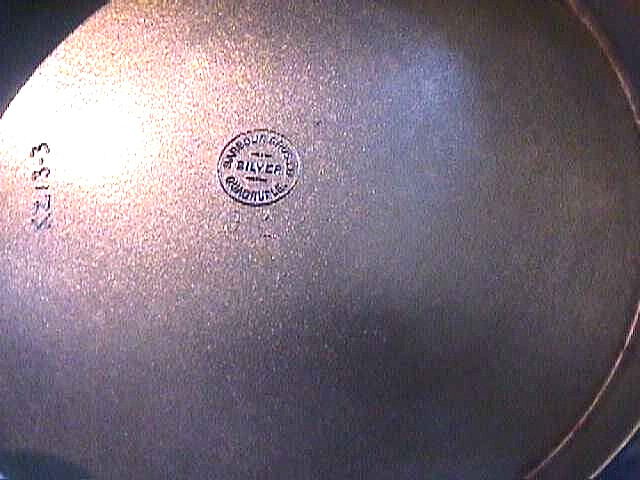 Antique Barbour Brothers Silverplate Castor Blue Button Daisy Pickle Insert Bowl