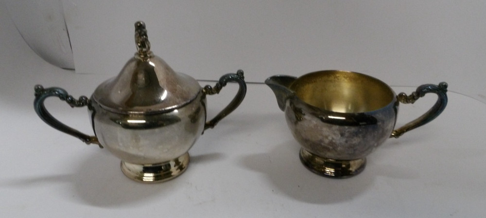 Vintage Silverplate Cream and Sugar Set