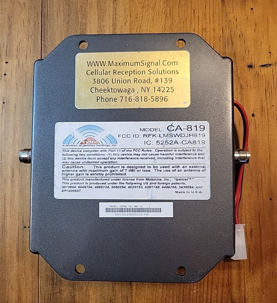 Cyfre Dual Band CA-819 Cell Amplifier External Antenna - Untested