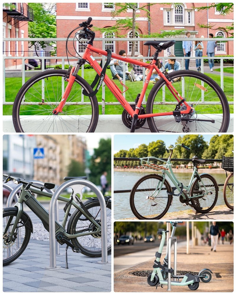Heavy Duty Bike Lock - 5 Digit Combination Keyless Chain Security System