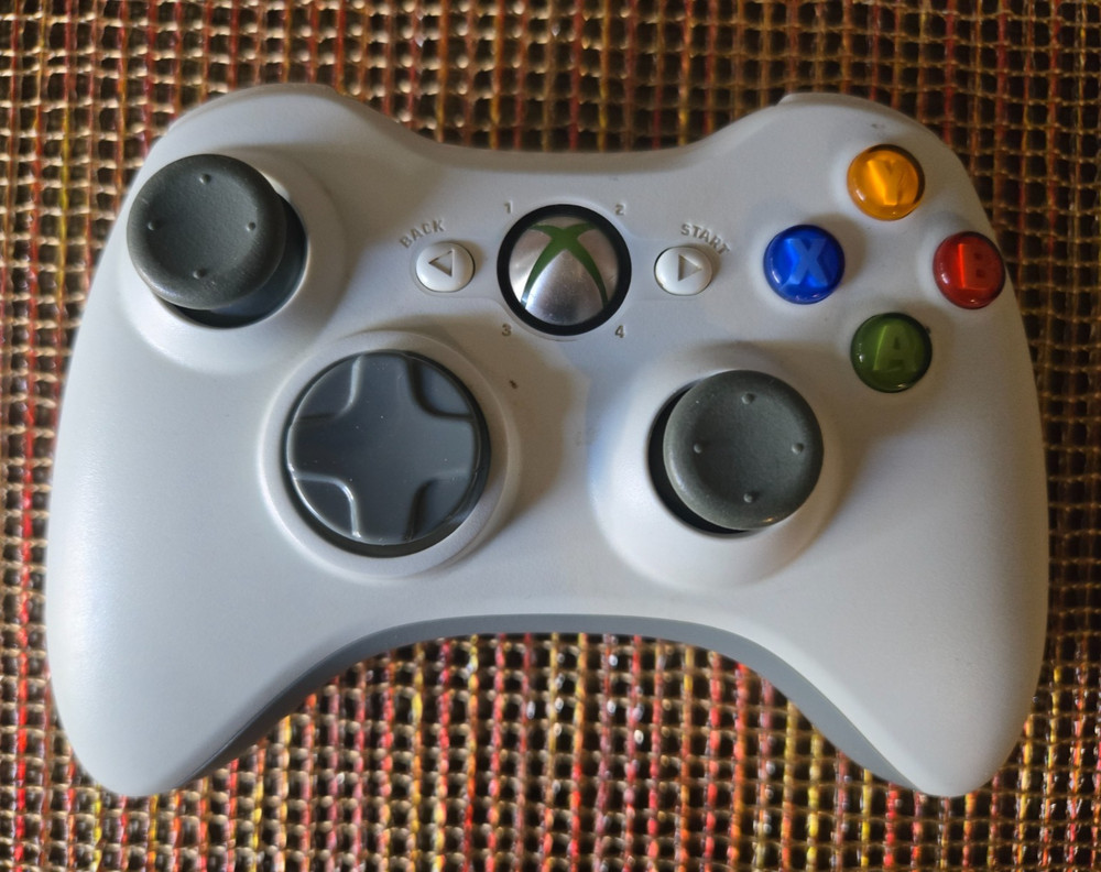 Official Genuine Microsoft Xbox 360 Wireless Controller White ~ TESTED