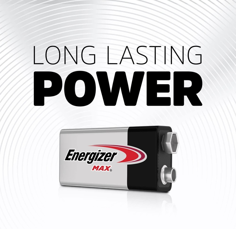 Energizer 9V Batteries, Max 9 Volt Battery Premium Alkaline, 8 Count