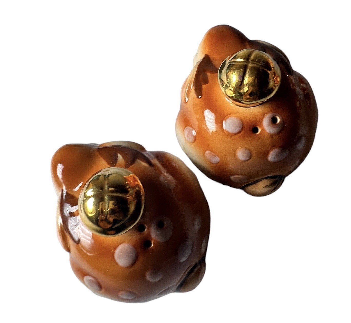 VTG Christopher Radko Shiny-Brite Salt And Pepper Shakers Deer Friends Retired