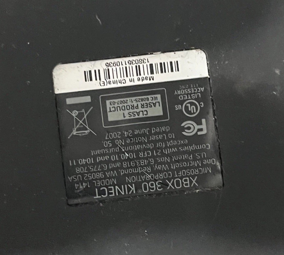 Xbox 360 Kinect Motion Sensor Camera 1414 + Kinectimals Game Bundle - Black OEM