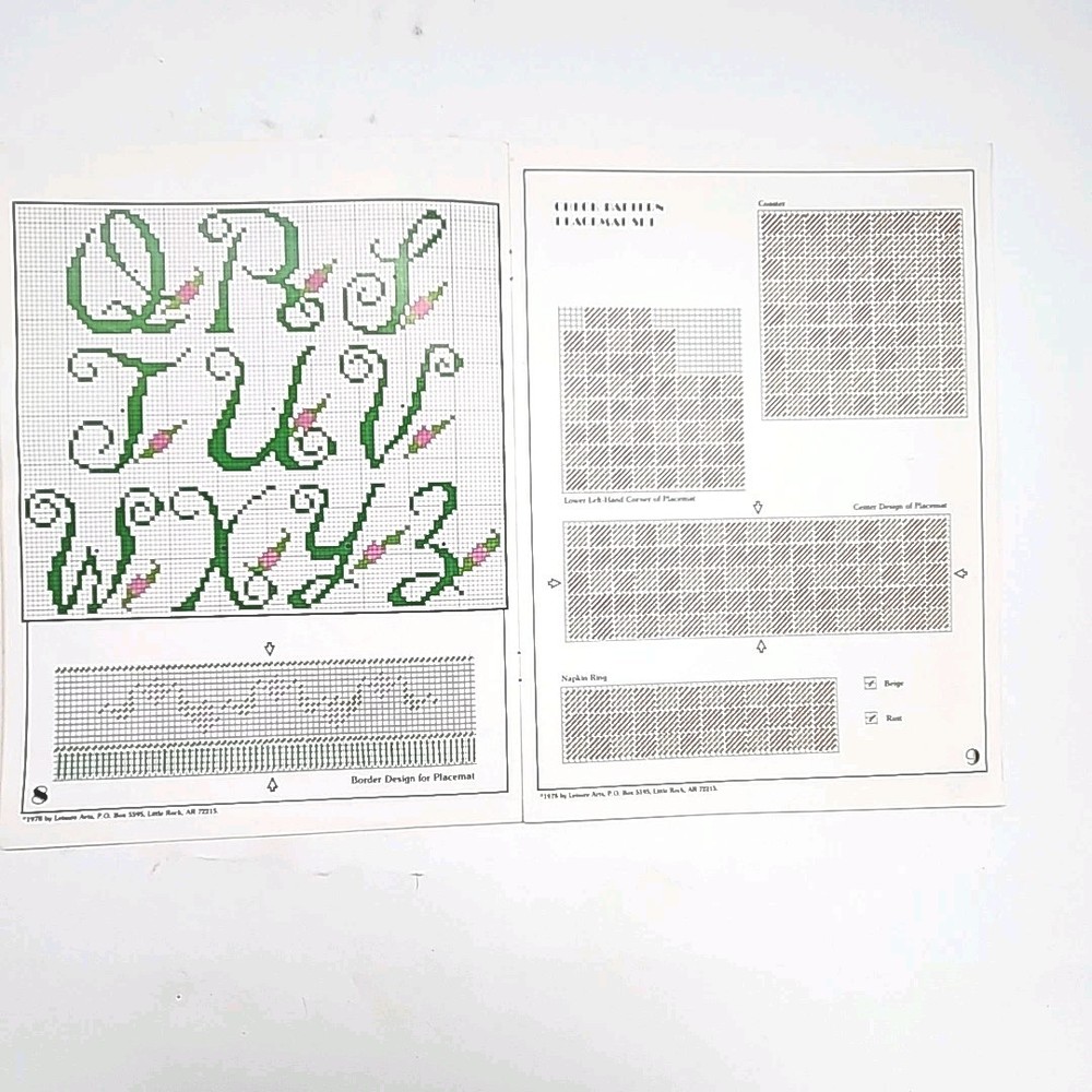 Plastic Canvas Pattern Leaflets Leisure Arts / Columbia - Minerva