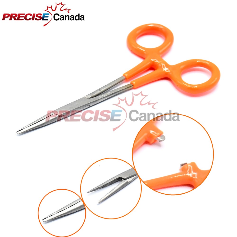 Mosquito Hemostats Forceps (Straight) Surgical Instruments,Orange Dip Handle 5"