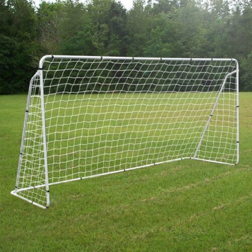 12 x 6' Portable Soccer Goal Net Steel Post Frame Backyard Football Training Set