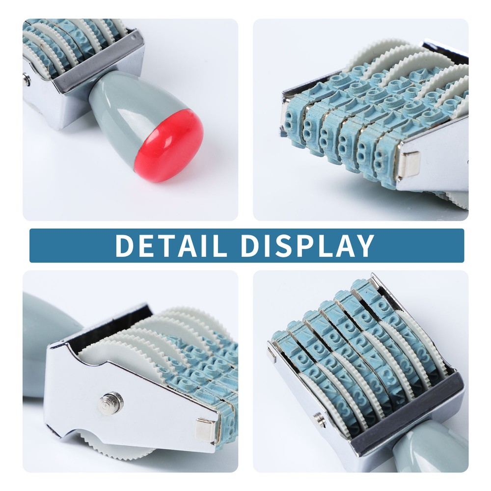 6 Digits Number Roller Stamps Multi-Function DIY Scrapbooking Numbering Stamp