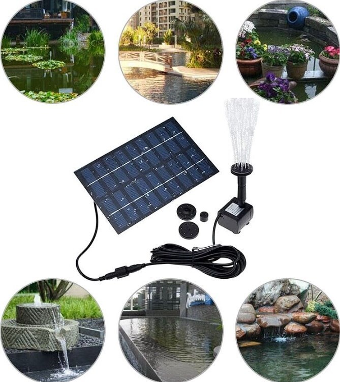 Solar Power Fountain Floating Water Pump for Bird Bath Pond
