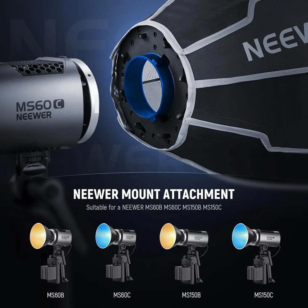 NEEWER 12'' 30cm Mini Octagonal Softbox Honeycomb for MS60 MS60B MS60C MS150B