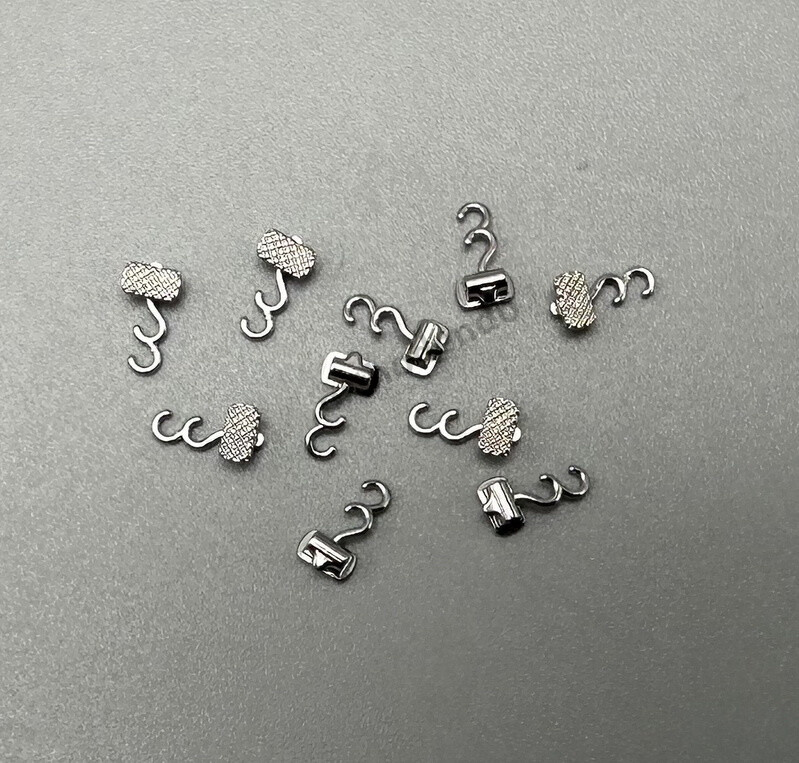 10pc/bagDental Orthodontic Crimpable Hooks Multi-Function Long Curved Left Right