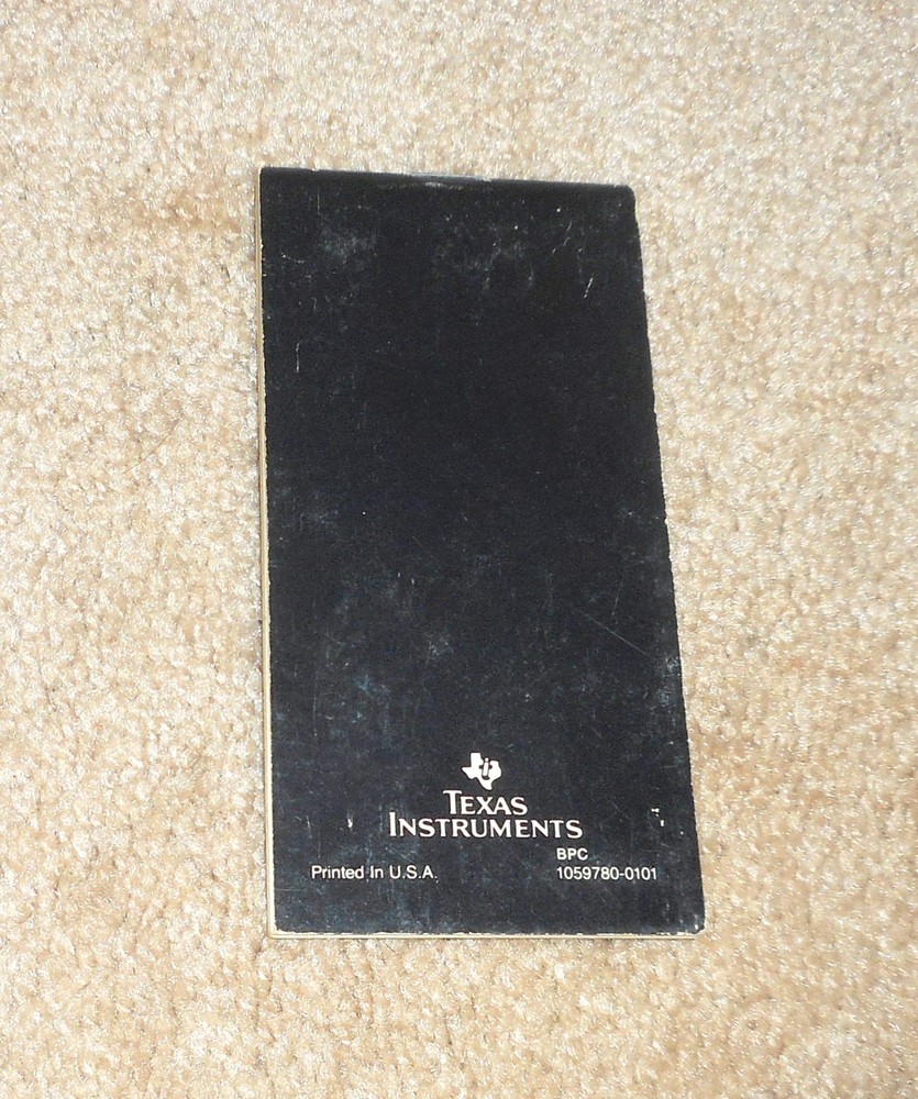 VINTAGE TEXAS INSTRUMENTS TI TI-60 QUICK REFERENCE GUIDE CALCULATOR BOOKLET