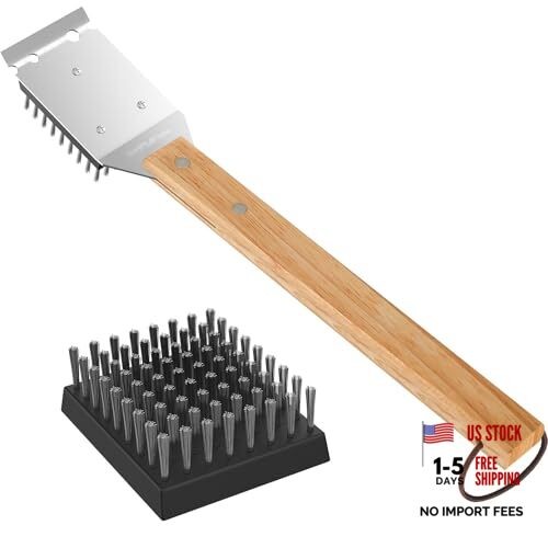 Grill Brush and Scraper for BBQ, Durable & Effective, Replaceable Normal
