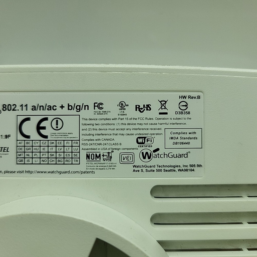 WatchGuard AP320 Wireless Access Point Used Model C - 75