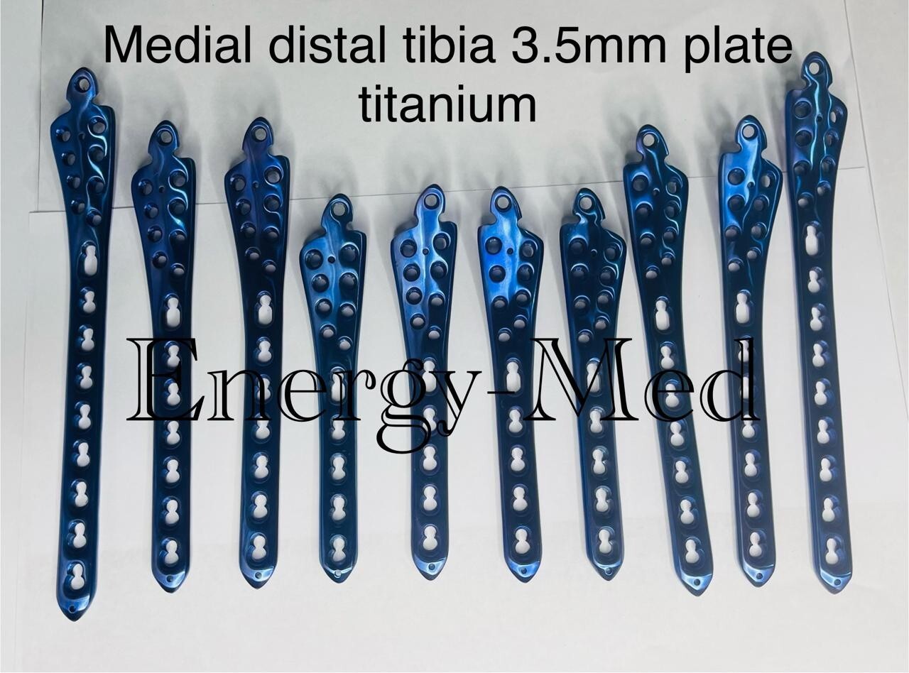 Medial Distal Tibia plate 3.5mm Titanium 5 to 9 Holes Lot of 10 pcs