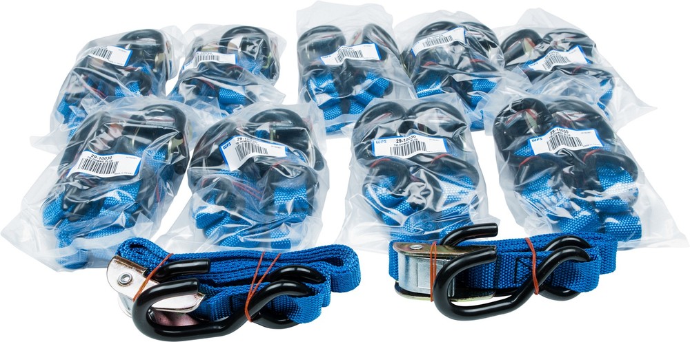 Fire Power 1" Tie-Down Blue 10/Pairs Straps/Tie-Downs