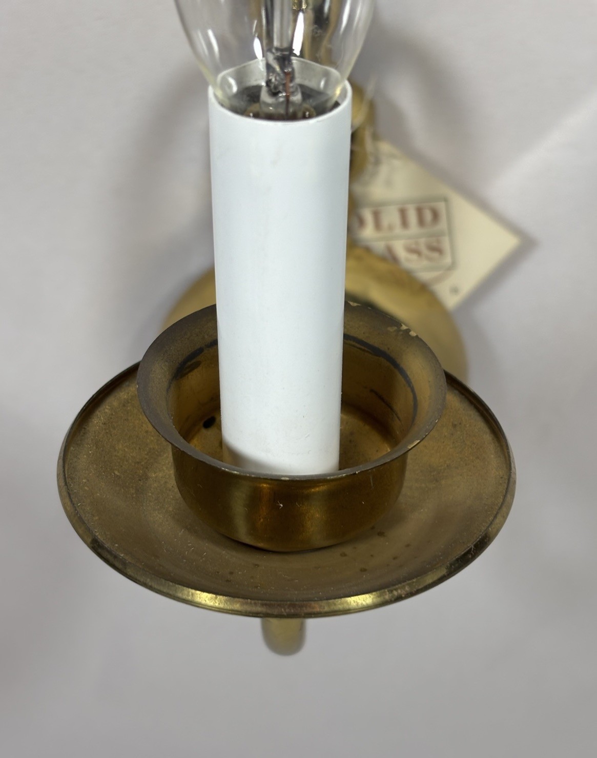 Vintage NOS Kichler Colonial Style Brass Wall Sconce Light Fixture 13.25"H