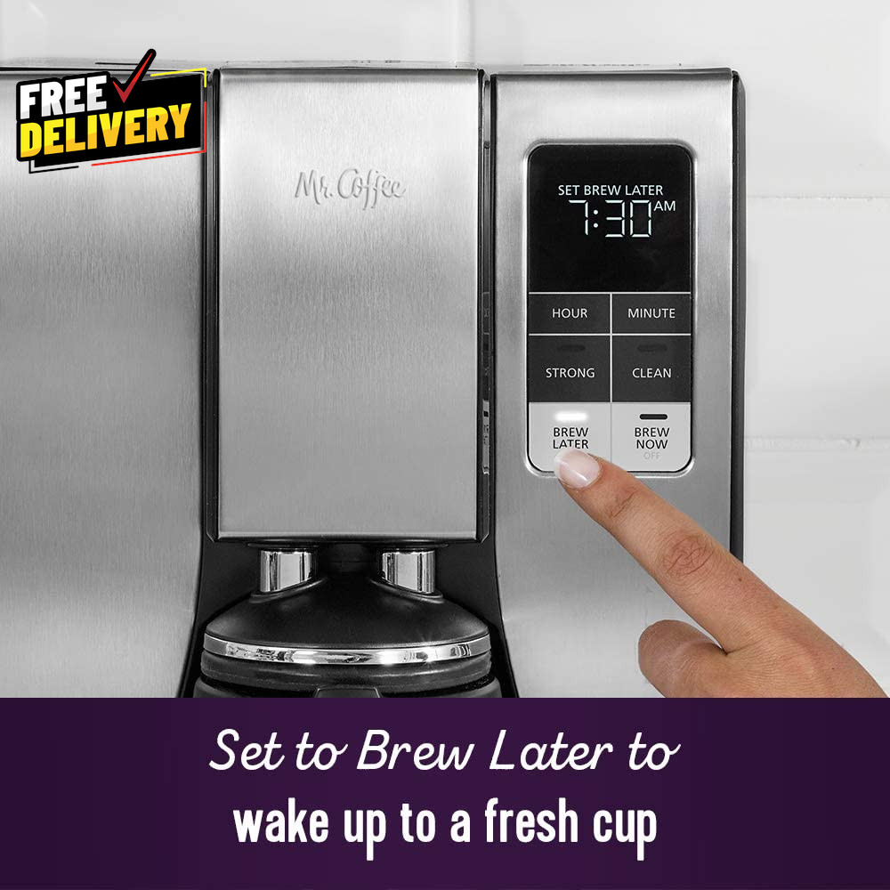 10Cup Programmable Coffee Maker Insulated Thermal Carafe Brew Strength Selection