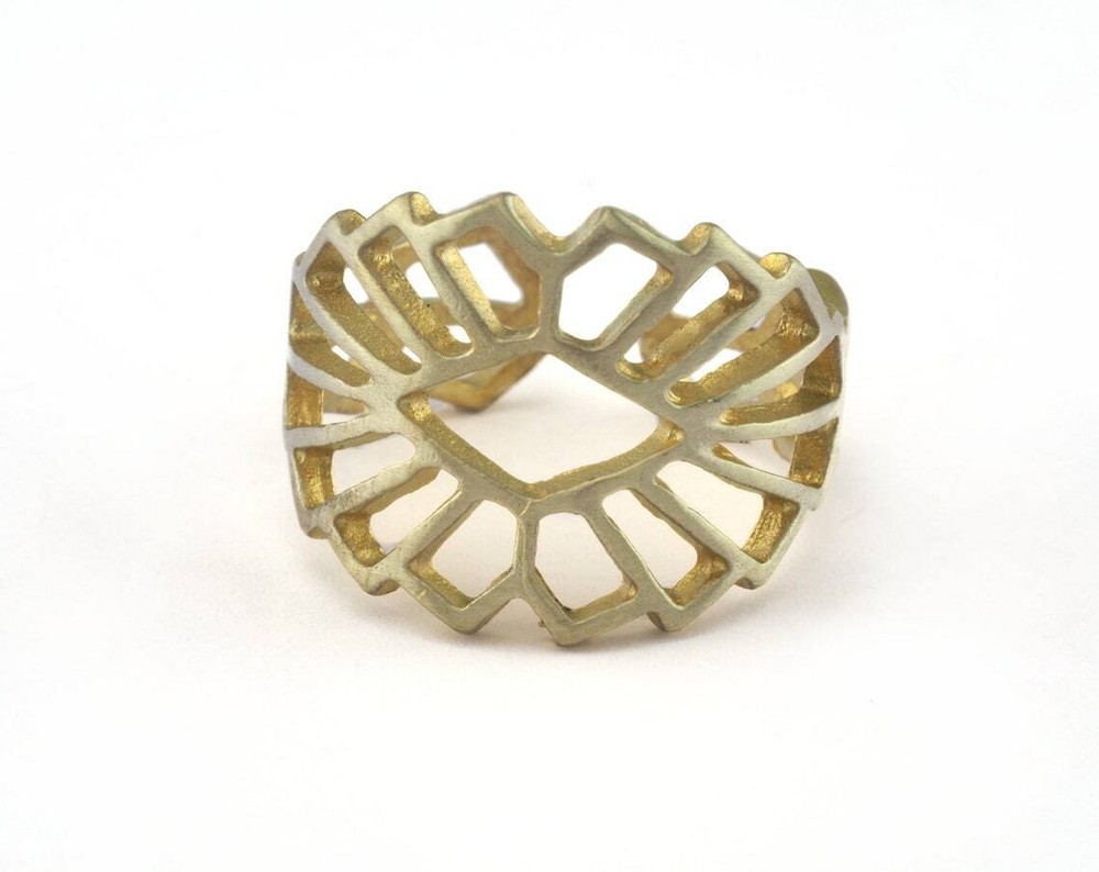 Eye Ring Adjustable Raw brass (18mm 8US inner size) 2670