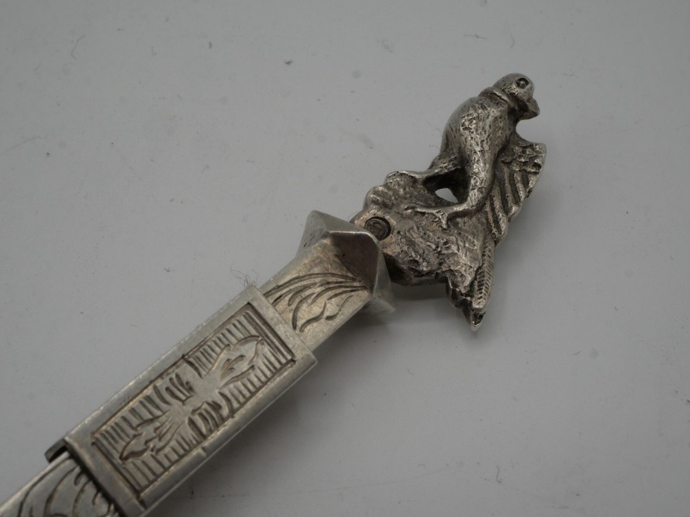 RARE SOLID SILVER FOLDING FORK NETHERLANDS DUTCH SILVER EPOCH 19 EME