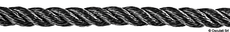 Osculati 3-strand line black 6 mm
