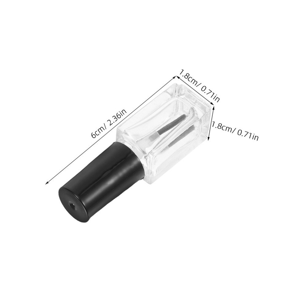 20 Pcs Transparent 5ml Nail Polish Bottles Empty Container With Brush Cap