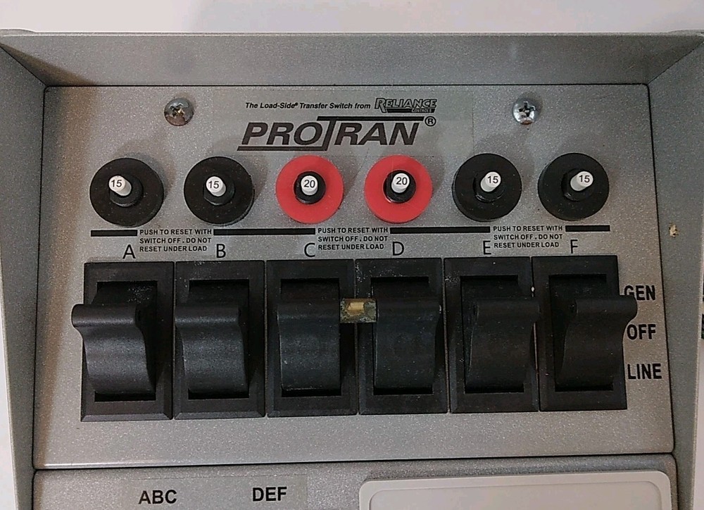 Reliance Controls ProTran Model 31406C Generator Transfer Switch