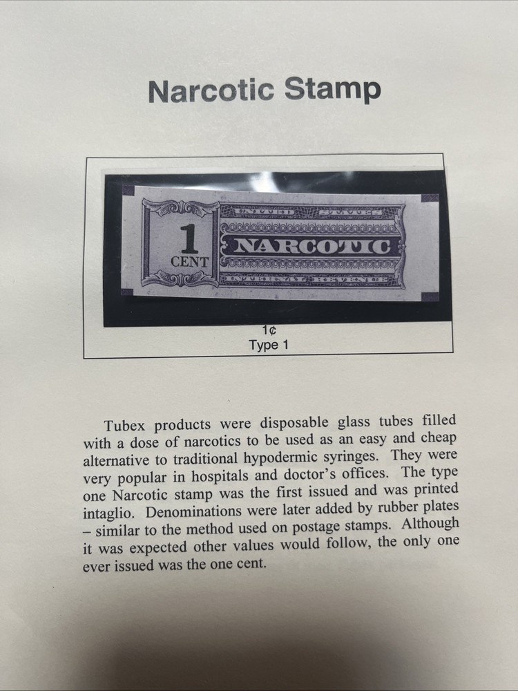 SC RJA105a Narcotic Type 1 VF