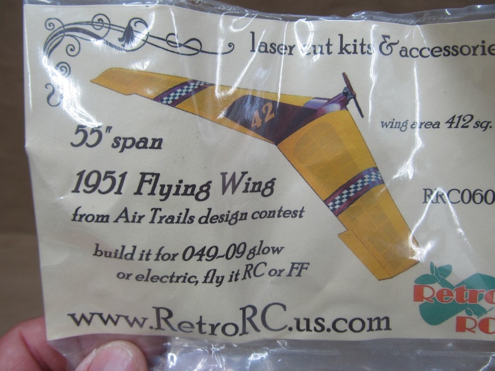 Retro RC 1951 Flying Wing - 55" Wing Span - #RRC0602 MISSING PLANS