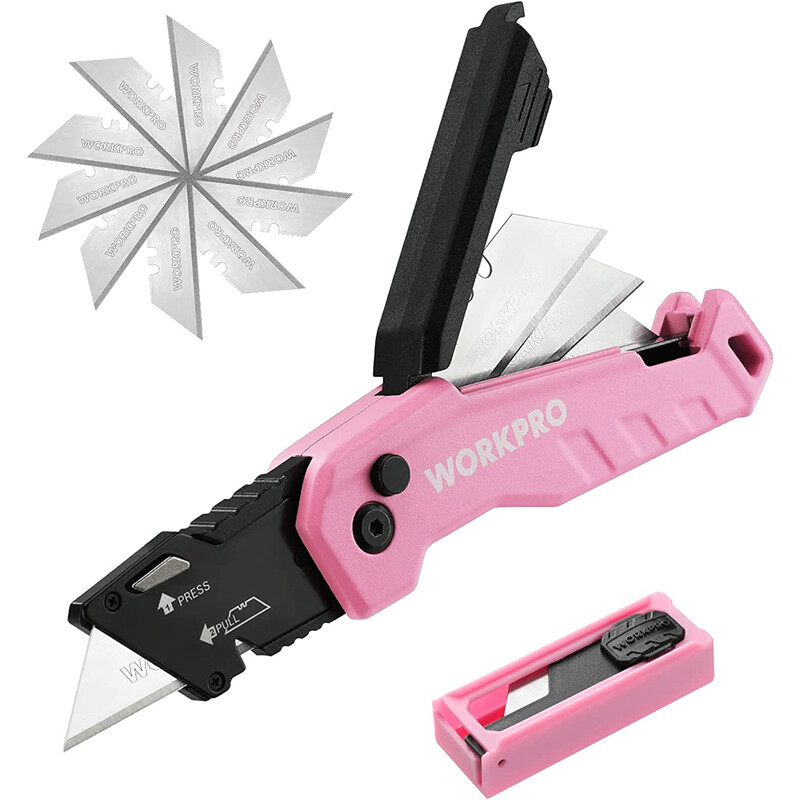 Compact Folding Utility Knife with 13PCS Blade QUICK CHANGE BLADE Camping Knife
