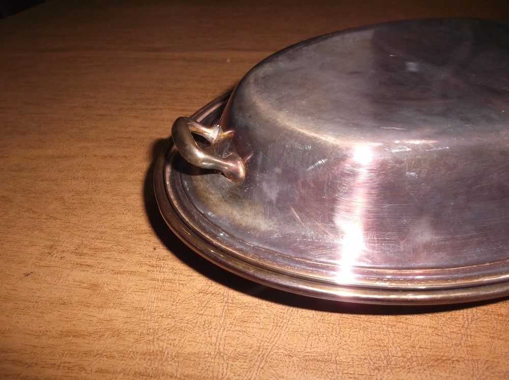 Vintage Gorham Silverplate 2 Piece Oval Covered Vegetable Serving Dish #YC426/4