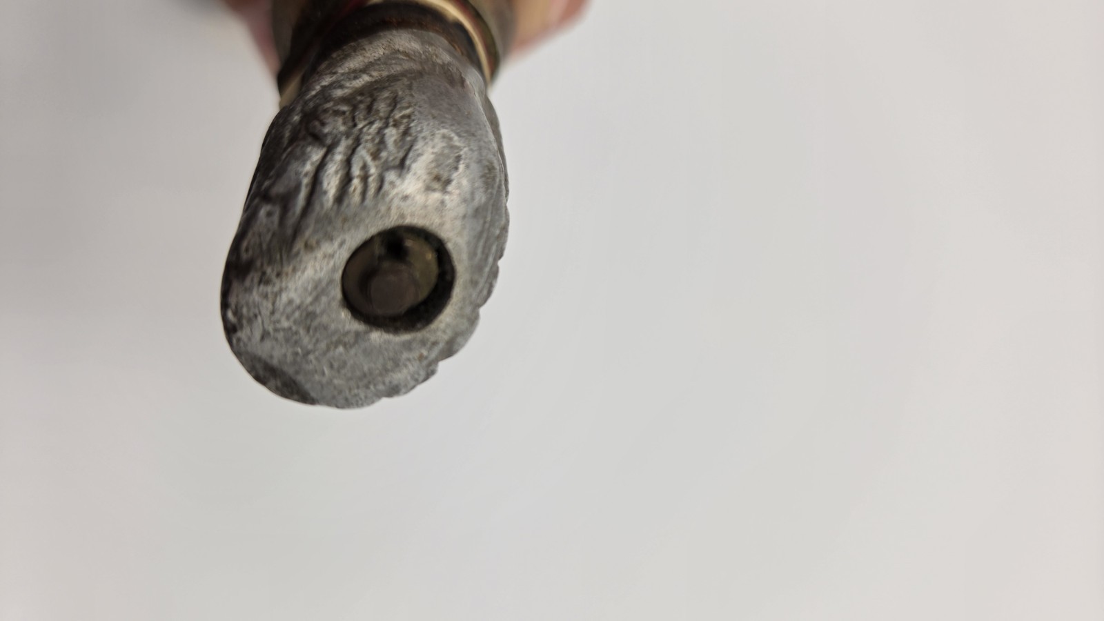 Vintage Stag Antler Handle Hunting Knife Native American Head Pommel Fixed Blade