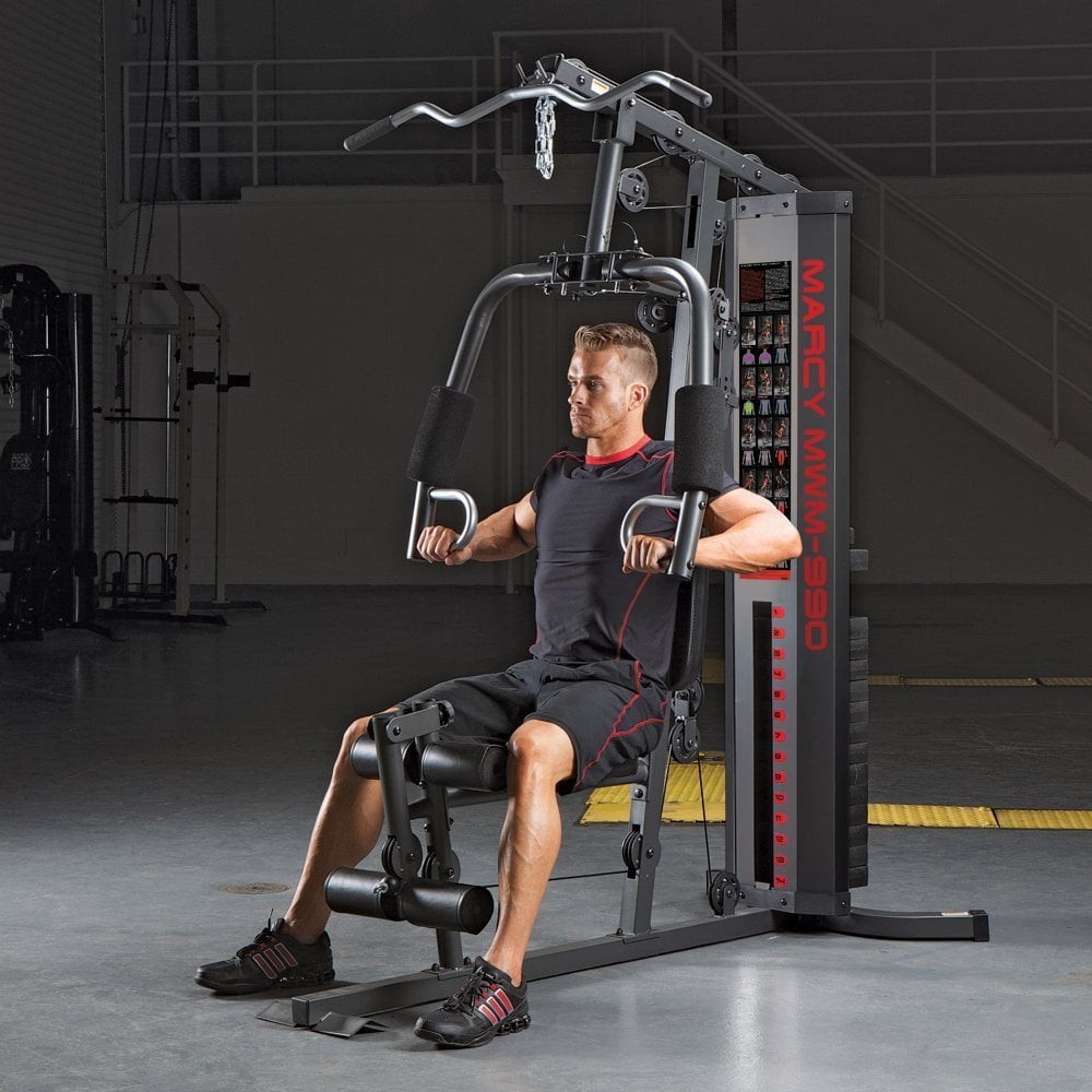 Marcy Full Body 150lb Weight Stack Home Gym Dual-Functioning Workout Machine