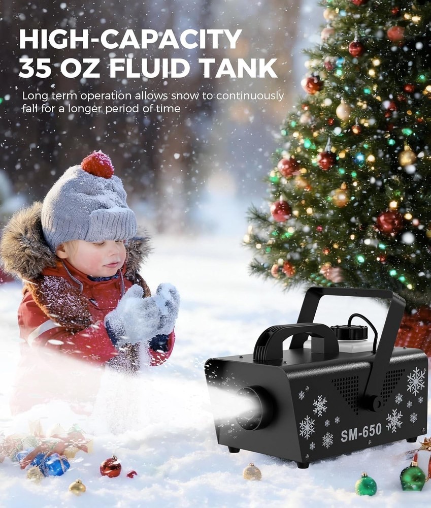 650W Snow Machine Christmas Gift Snow Maker Machine,Artificial Snow Making